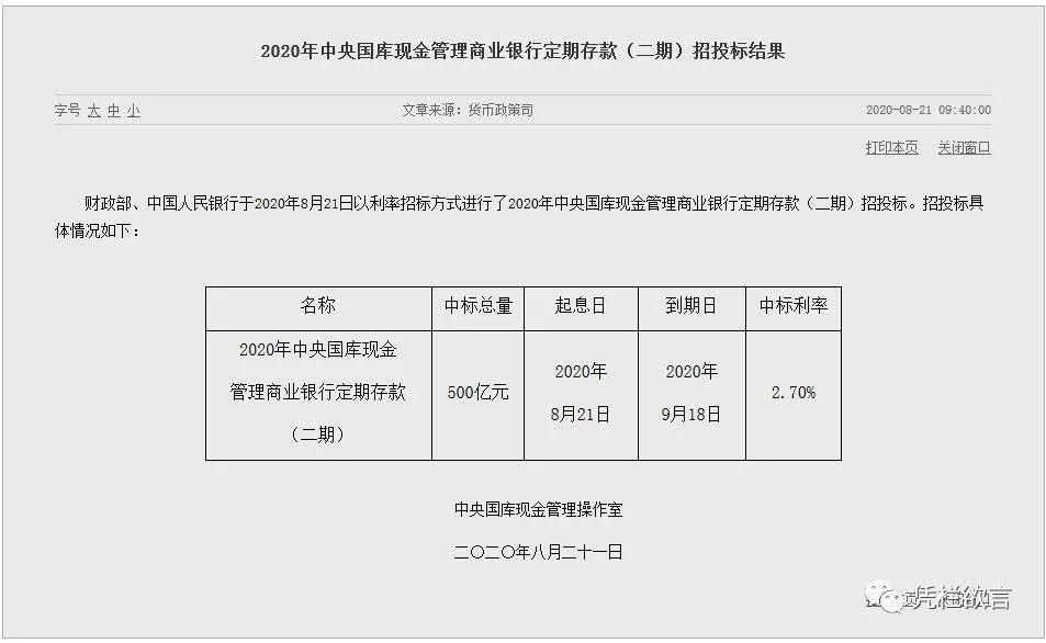 凭栏：意外！国库定存逆势加息